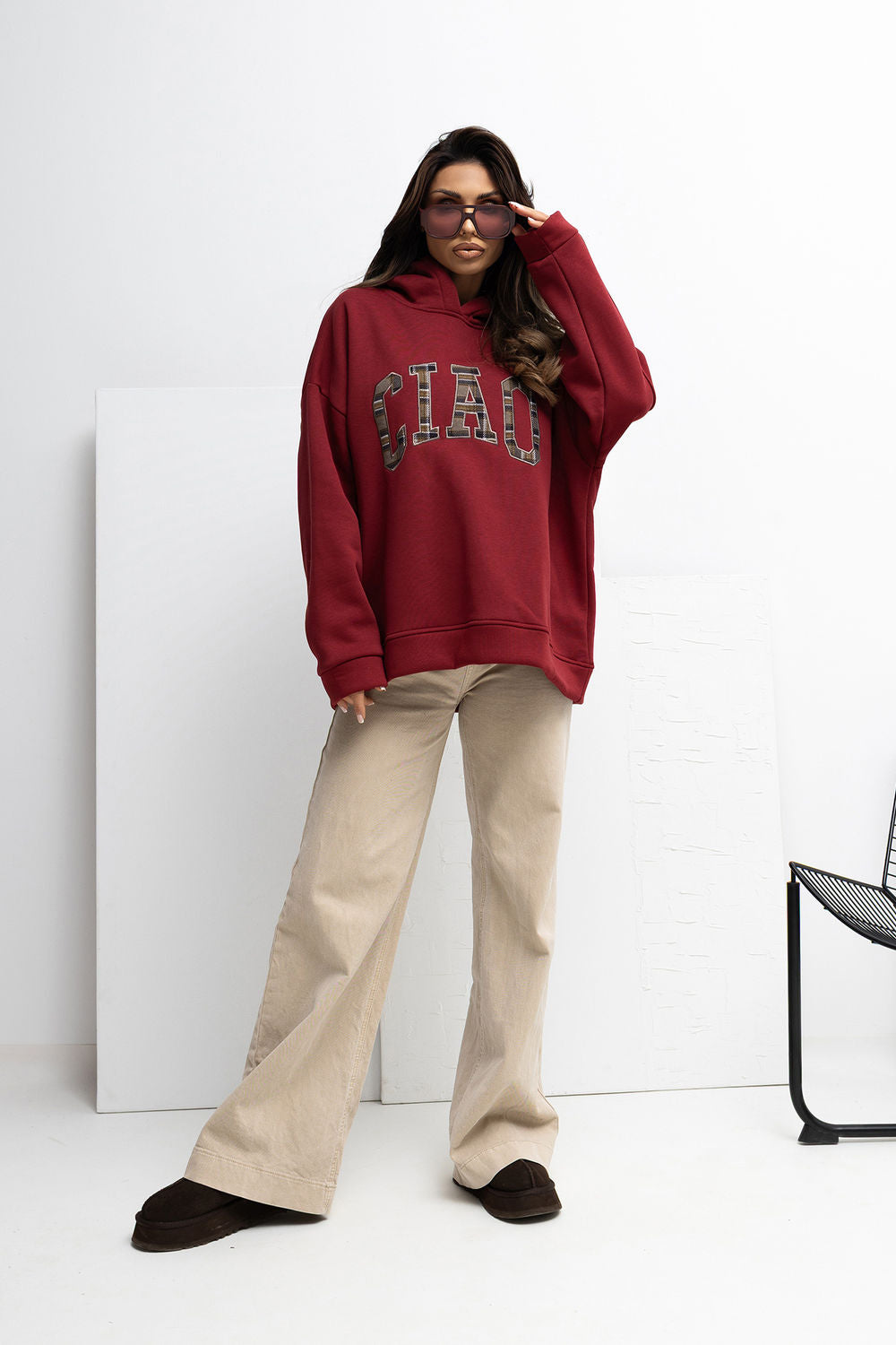 T-shirt femme Rue Paris Sweatshirt Sweatshirt — rouge
