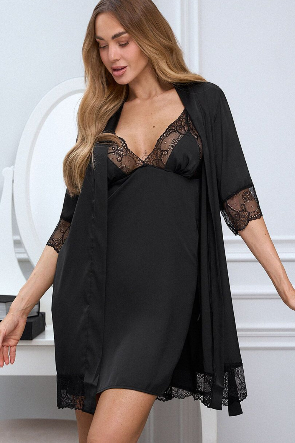 Ensemble lingerie femme Pure Sin L Ensemble Sexy — noir