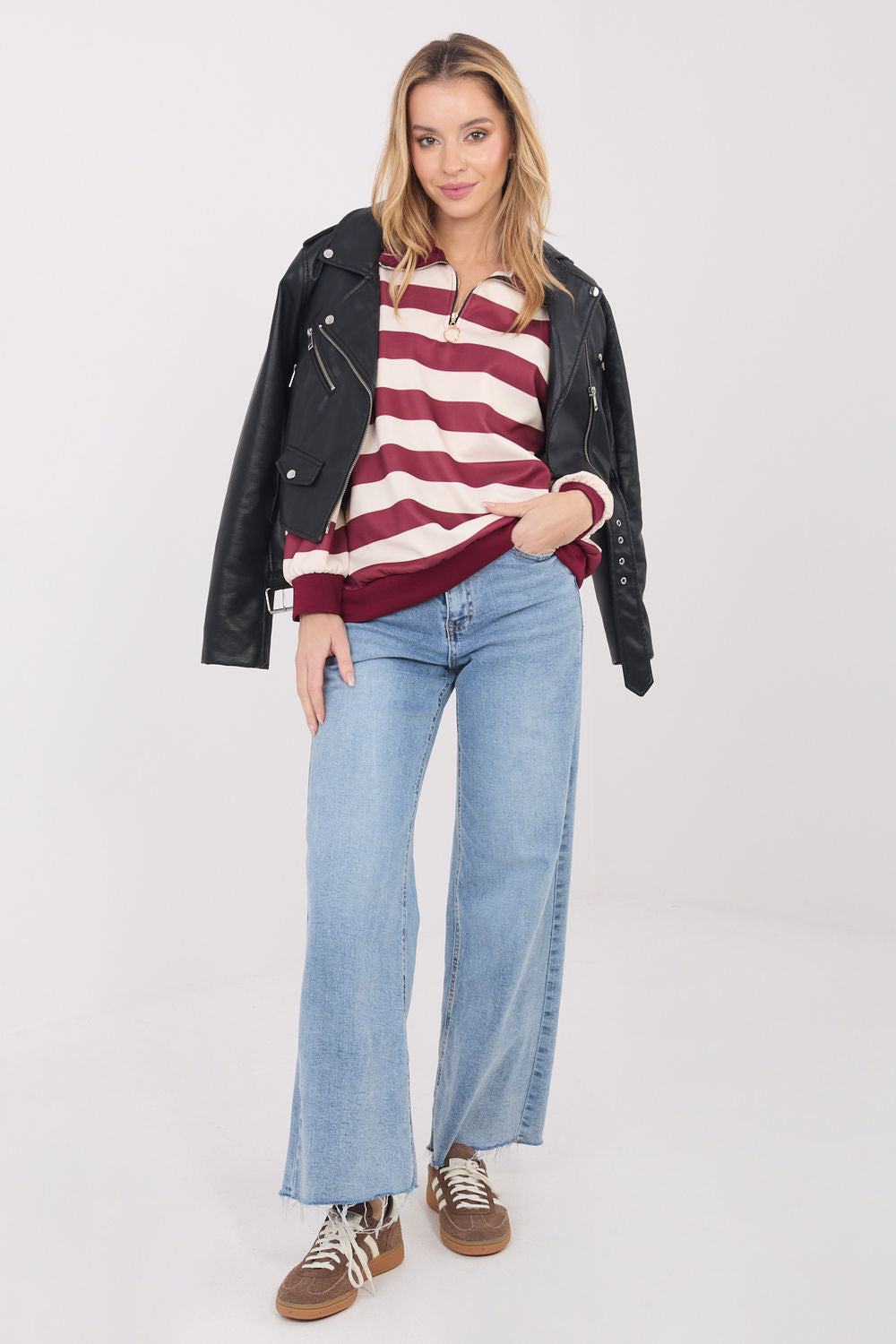 T-shirt femme Italy Moda Sweatshirt Sweatshirt — rouge
