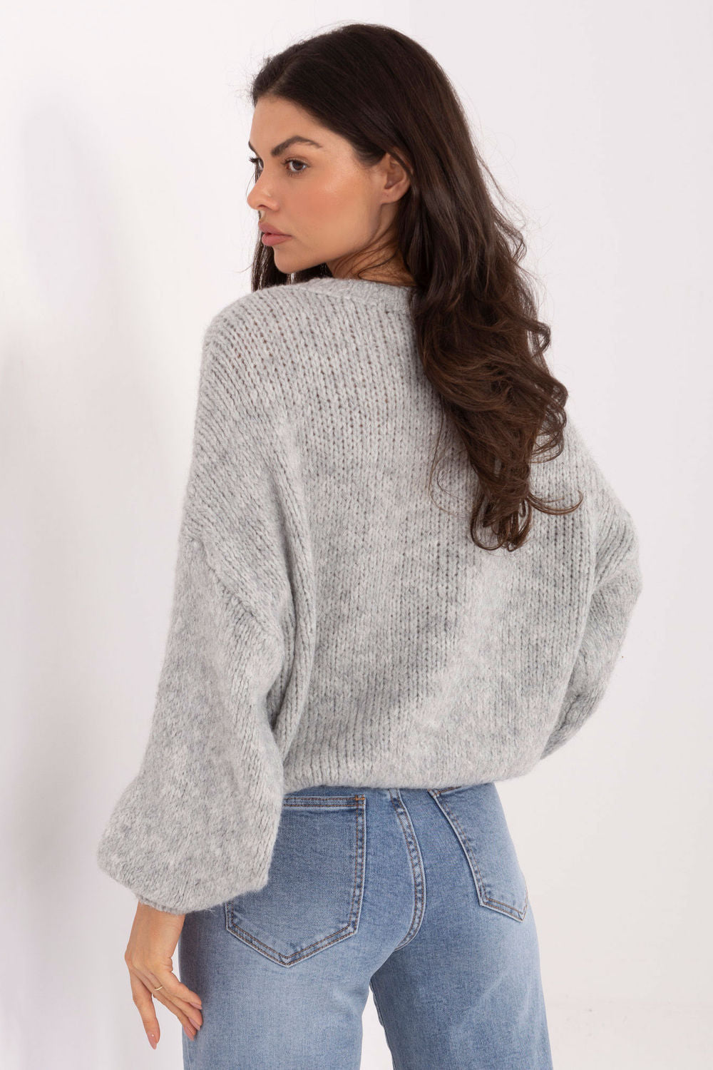 Pull femme Italy Moda Chandail Chandail — gris