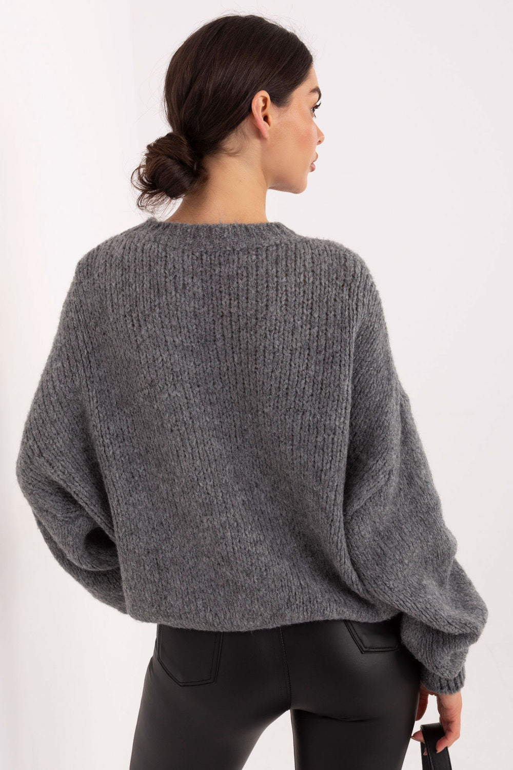 Pull femme Italy Moda Chandail Chandail — gris