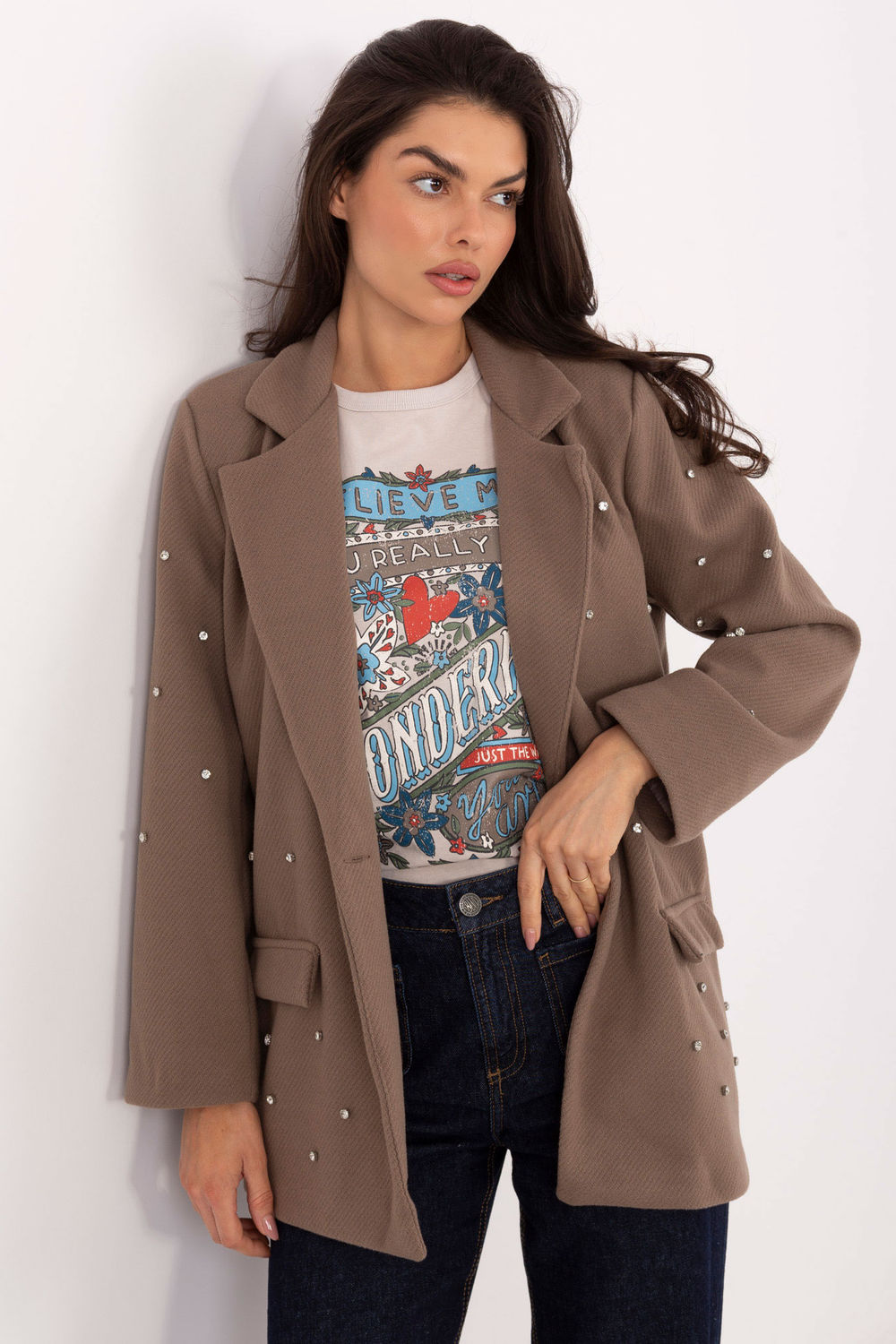 Veste femme Italy Moda — beige