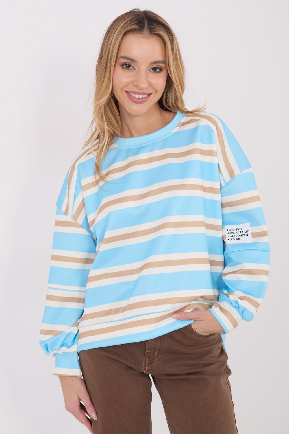 T-shirt femme Italy Moda Sweatshirt Sweatshirt — bleu