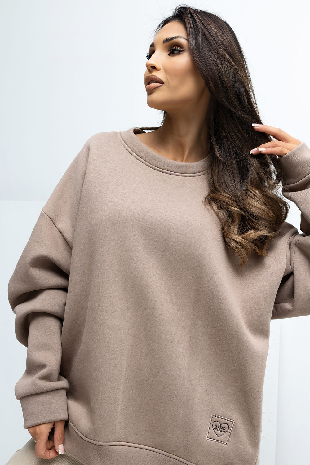 T-shirt femme Rue Paris Sweatshirt Sweatshirt — beige