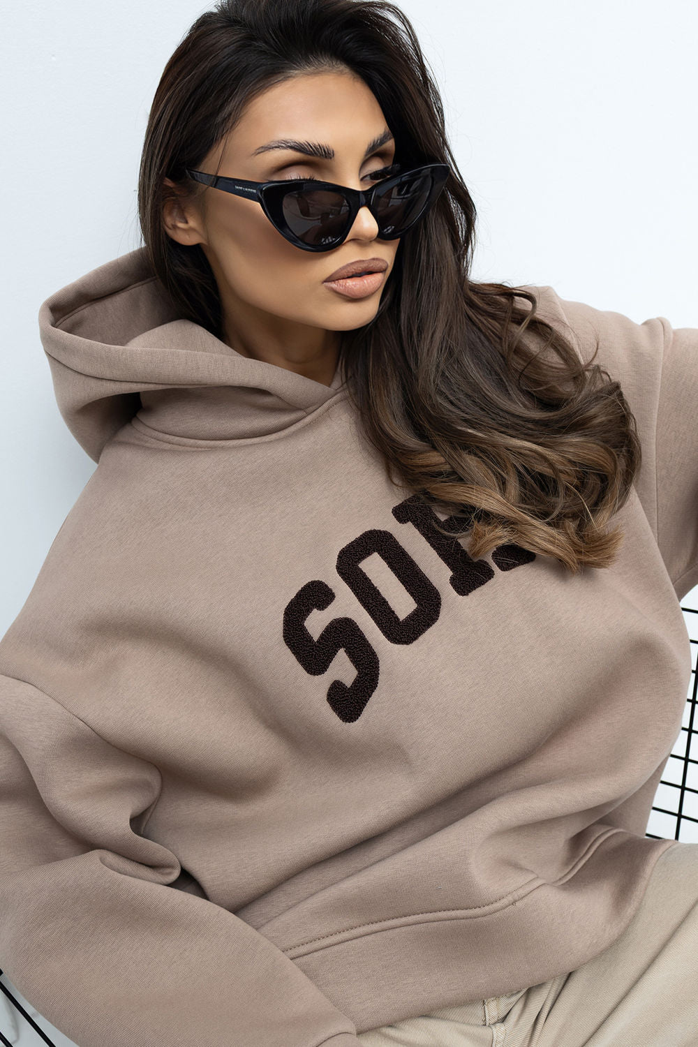 T-shirt femme Rue Paris Sweatshirt Sweatshirt — beige