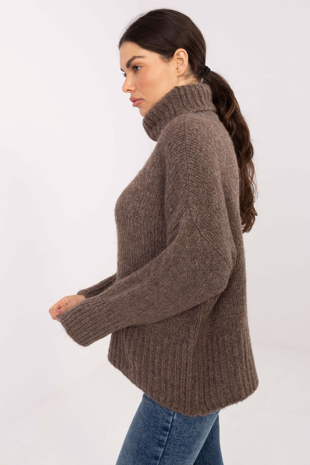 Pull femme Factory Price Col Roulé Col — beige