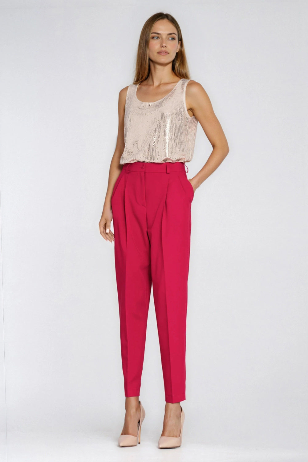 Chaussures à talons femme Nife Pantalon Pantalon — rouge