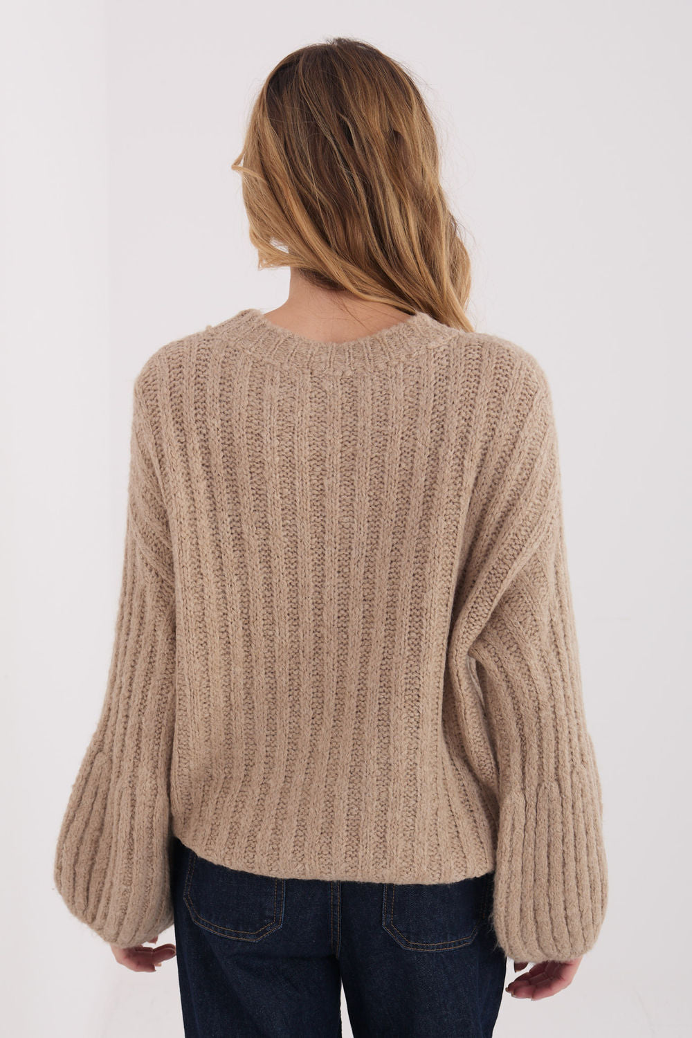 Pull femme Italy Moda Chandail Chandail — beige