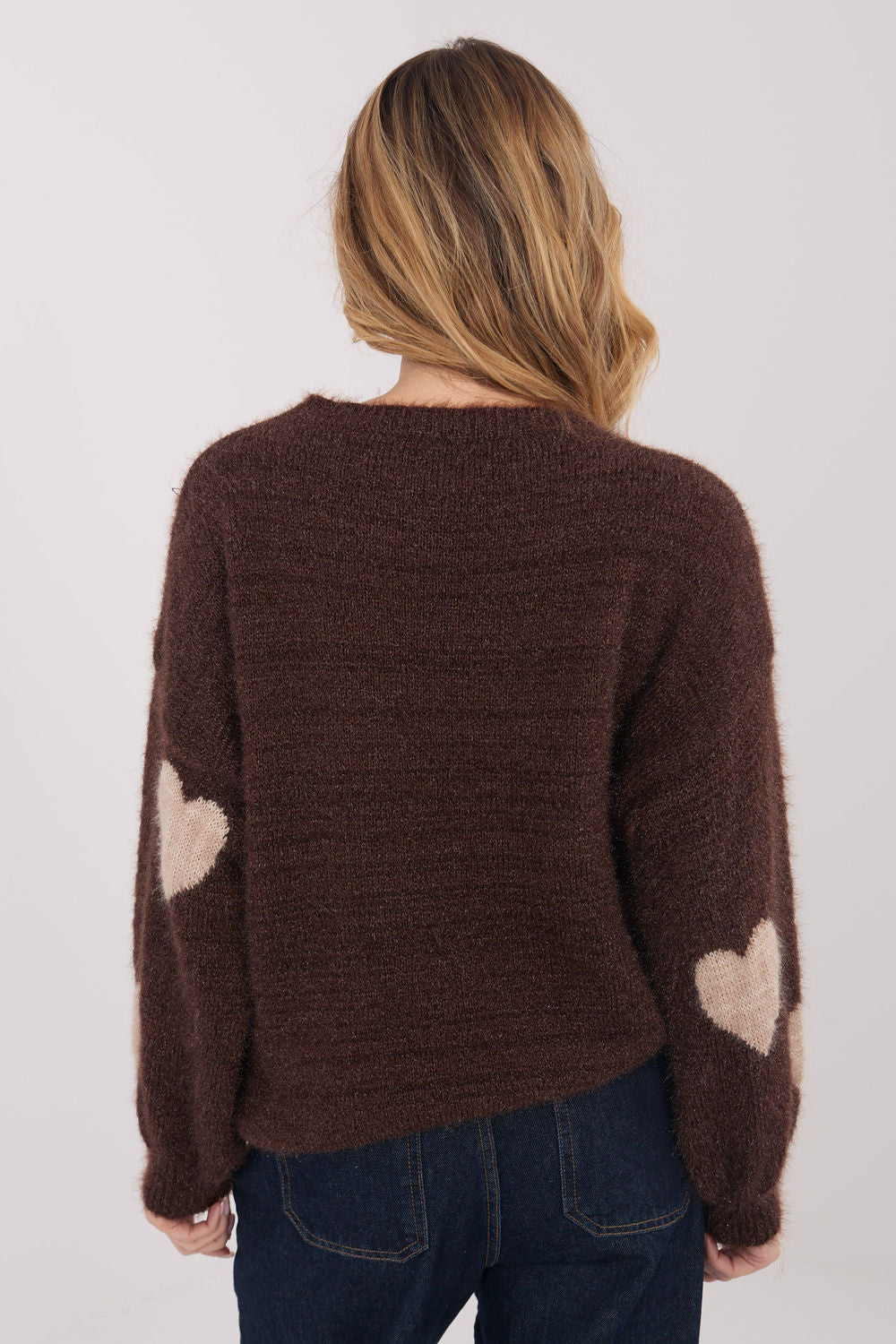 Pull femme Italy Moda Chandail Chandail — brun