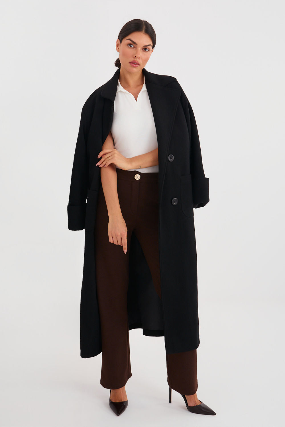 Chaussures à talons femme Rue Paris Pantalon Pantalon — brun