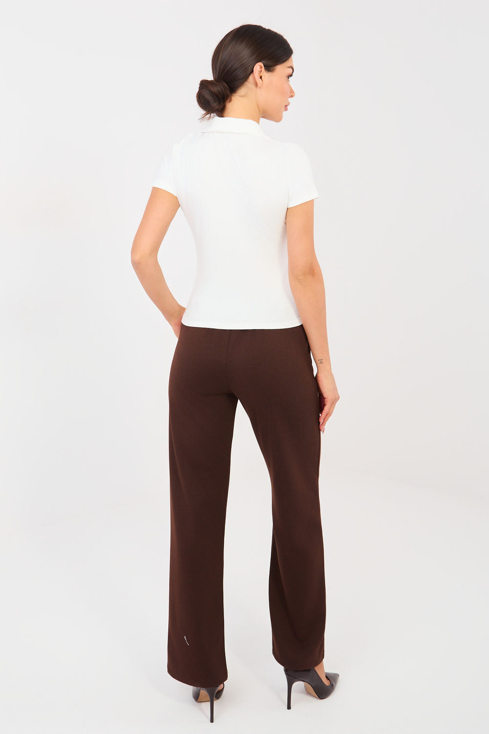 Chaussures à talons femme Rue Paris Pantalon Pantalon — brun