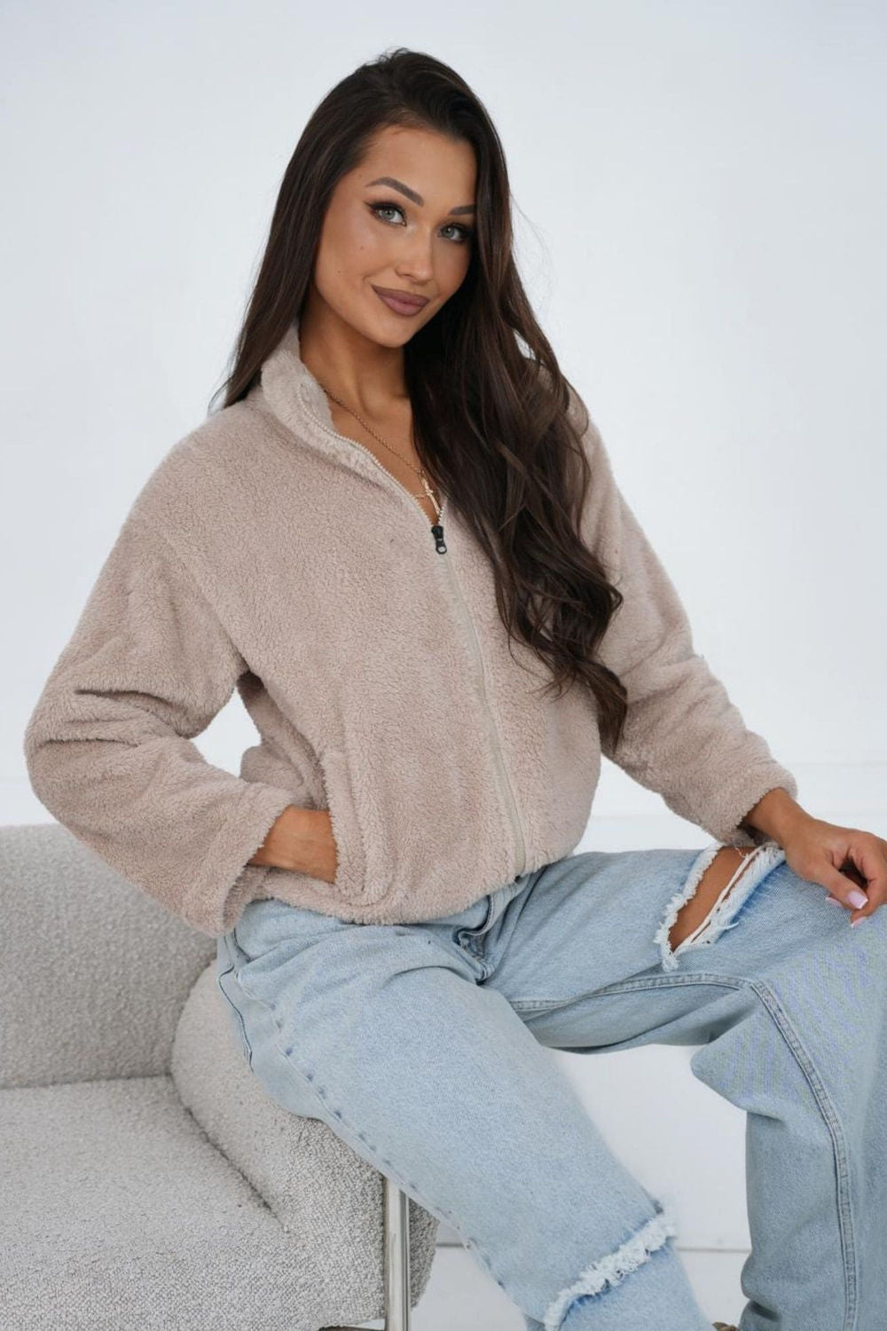 T-shirt femme Factory Price Sweatshirt Sweatshirt — beige