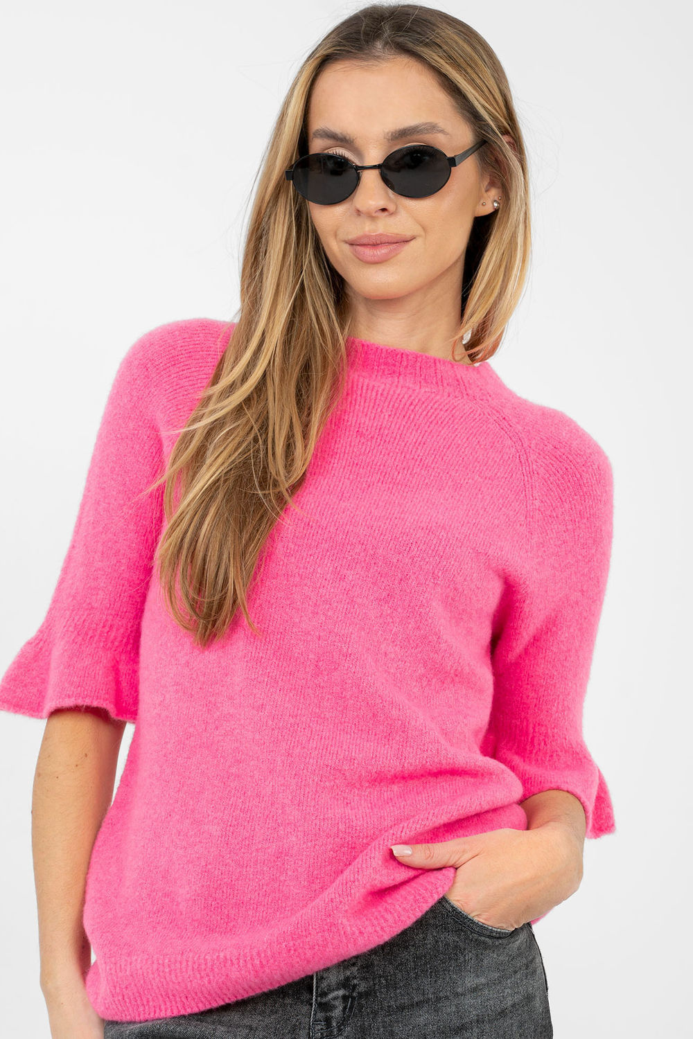 Pull femme Italy Moda Chandail Chandail — rosé