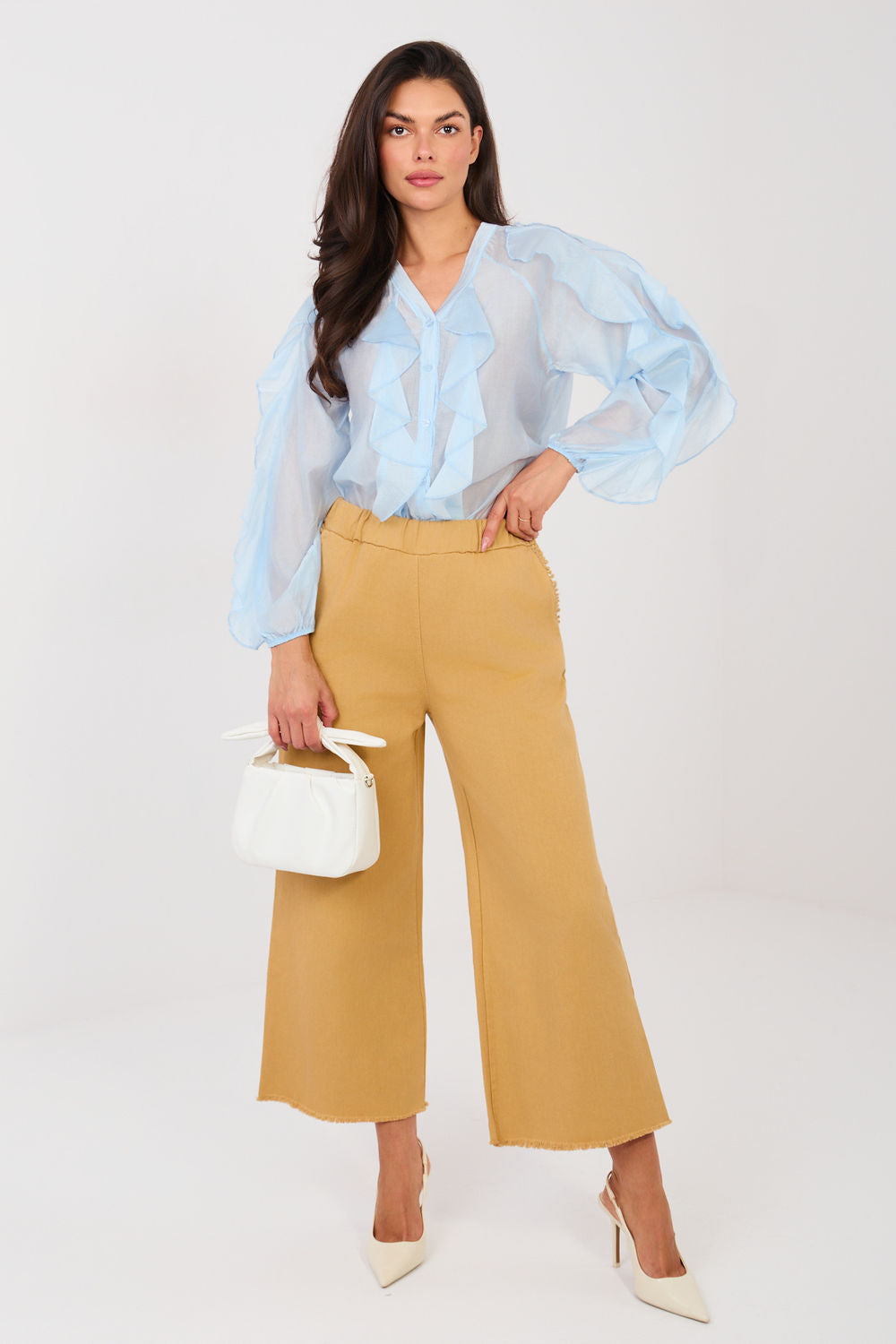 Chaussures à talons femme Italy Moda Pantalon Pantalon — brun