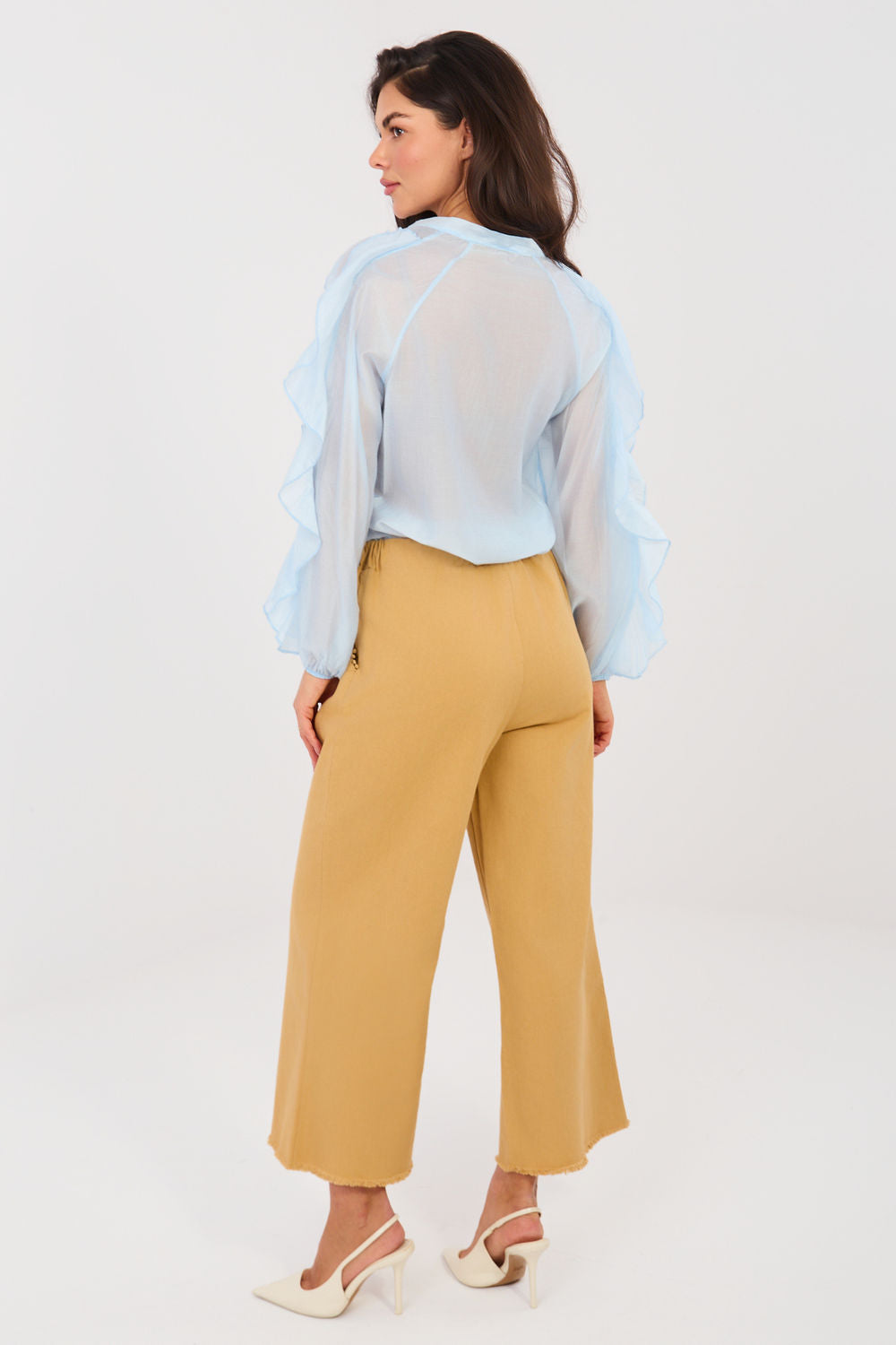Chaussures à talons femme Italy Moda Pantalon Pantalon — brun