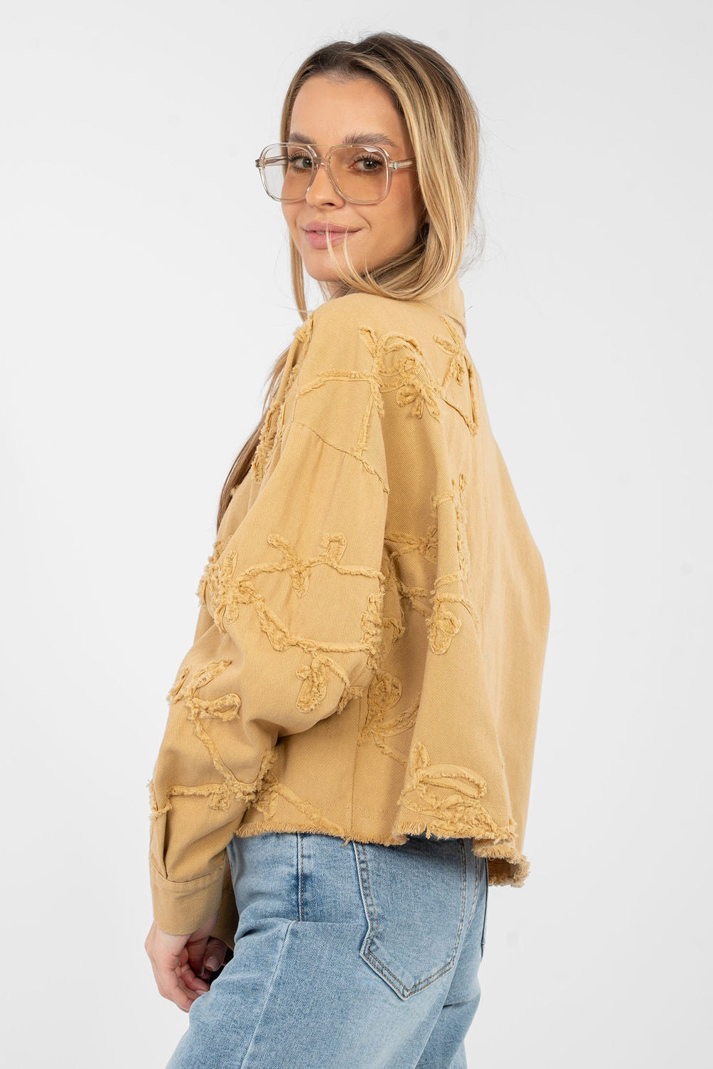 Veste en jean femme Rue Paris — brun