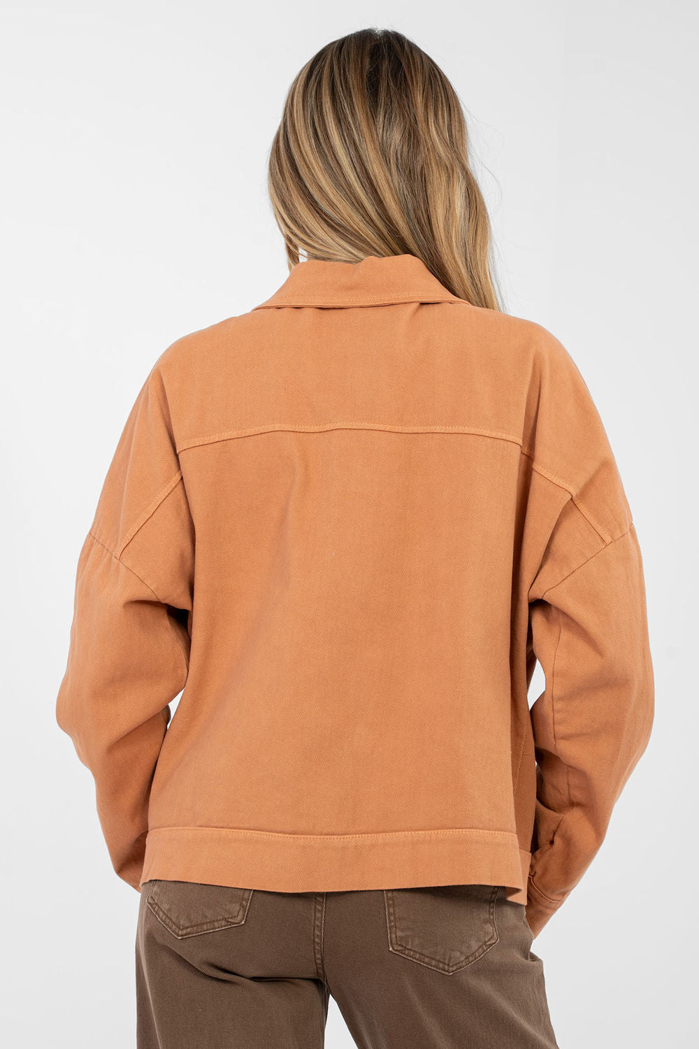 Veste en jean femme Rue Paris — orange