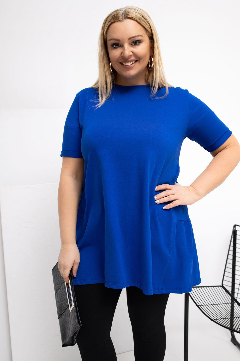Chemisier grande taille femme Relevance — bleu