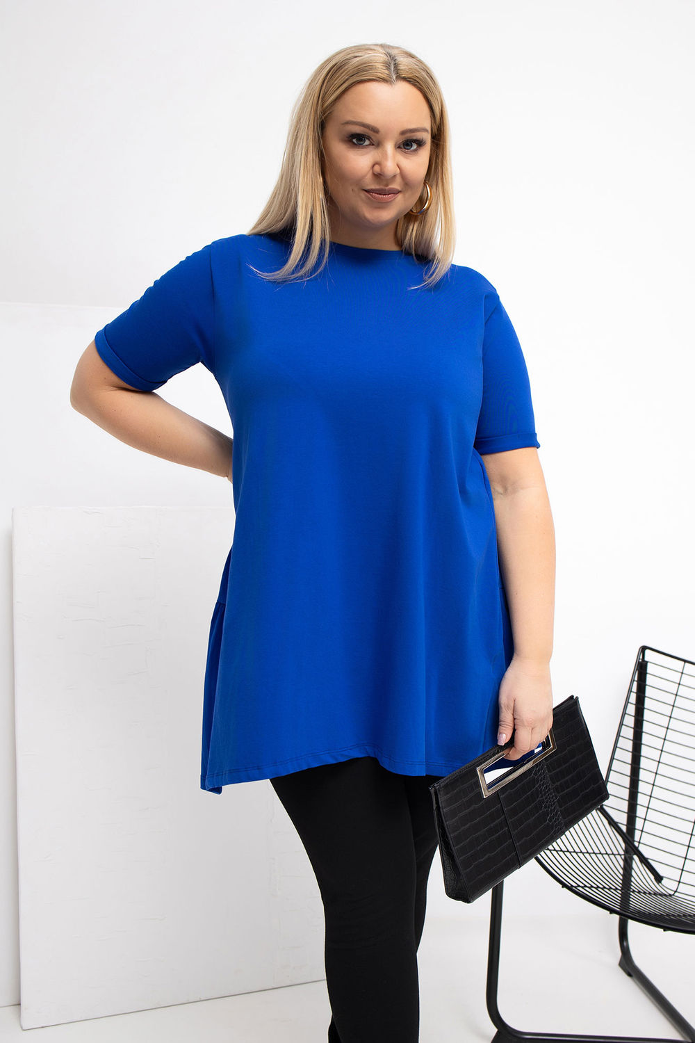 Chemisier grande taille femme Relevance — bleu