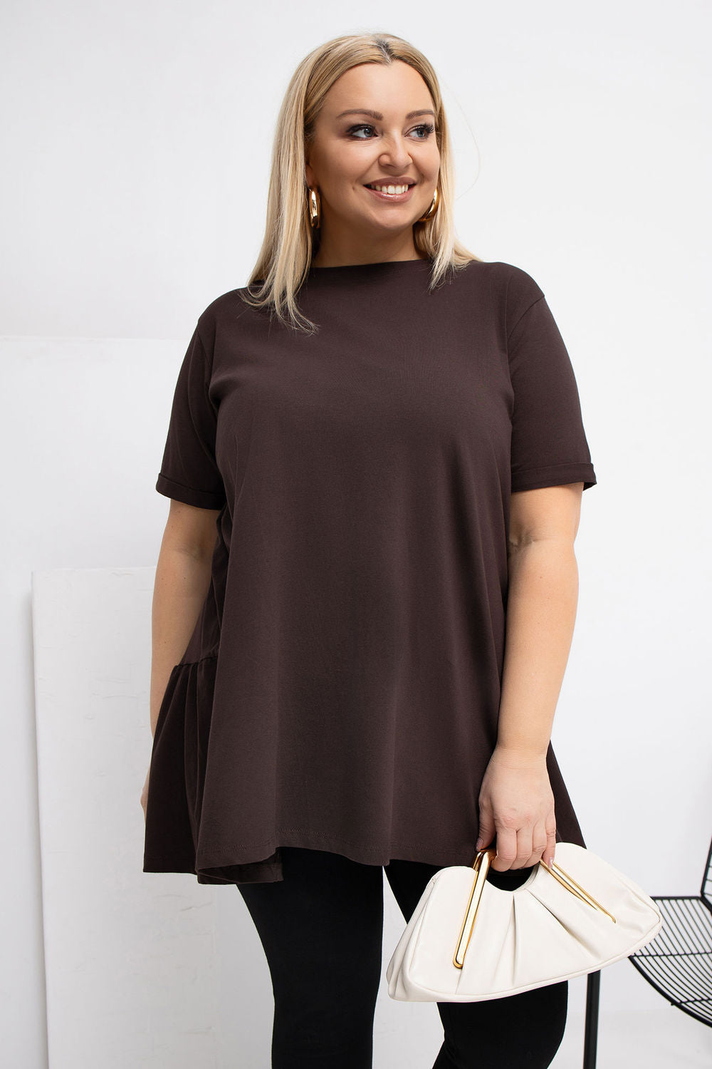 Chemisier grande taille femme Relevance — brun