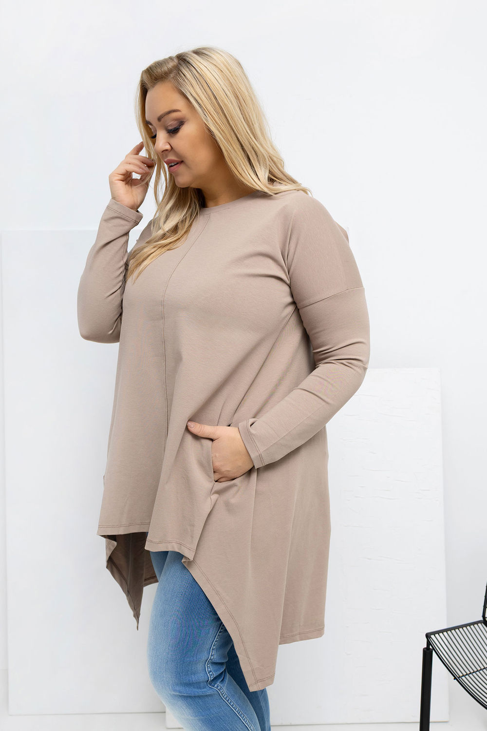 Chemisier grande taille femme Relevance — beige