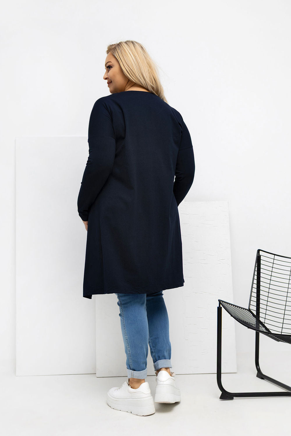Chemisier grande taille femme Relevance — bleu marine