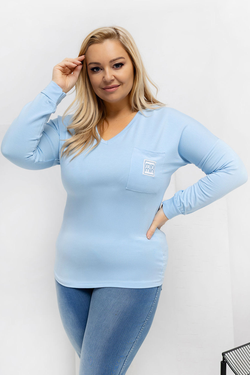 Chemisier grande taille femme Relevance — bleu