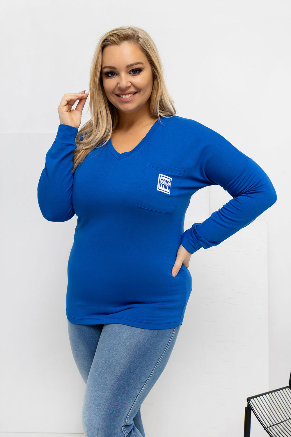 Chemisier grande taille femme Relevance — bleu