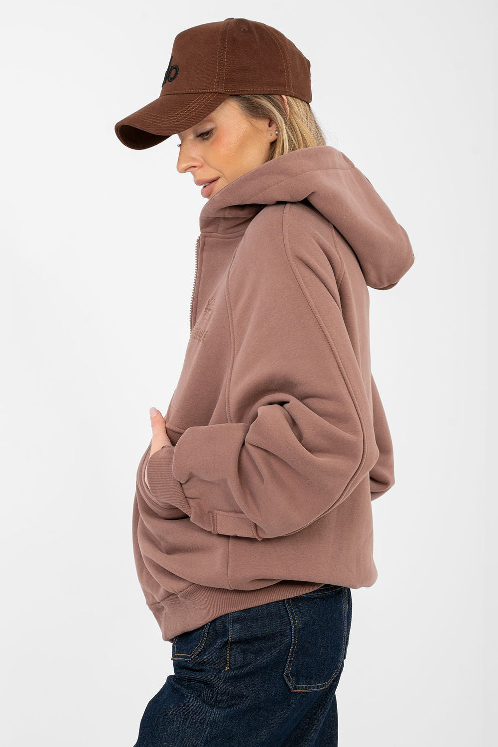 T-shirt femme Factory Price Sweatshirt Sweatshirt — brun