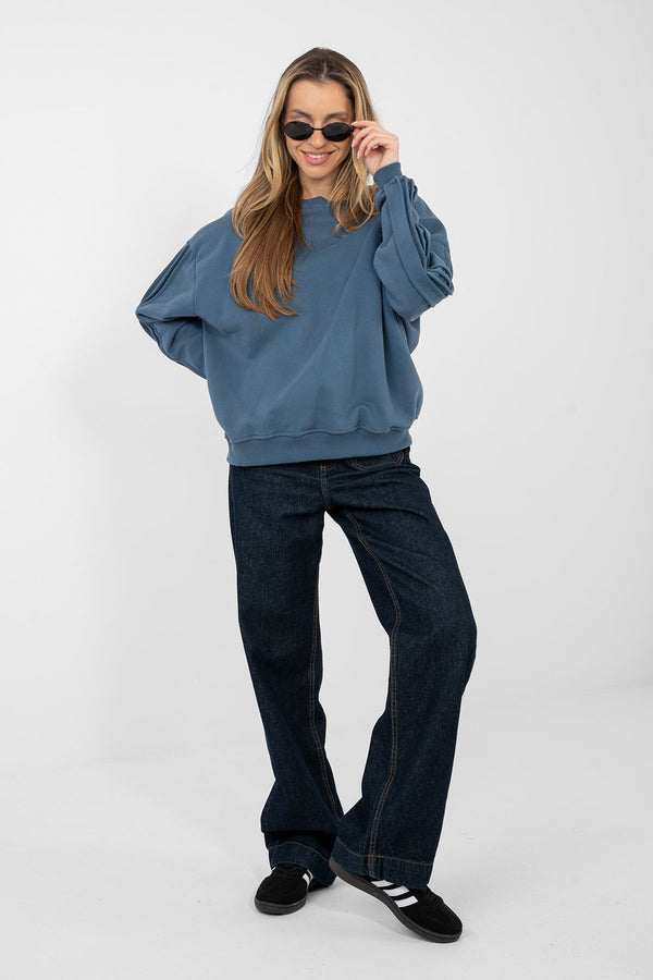 T-shirt femme Factory Price Sweatshirt Sweatshirt — bleu