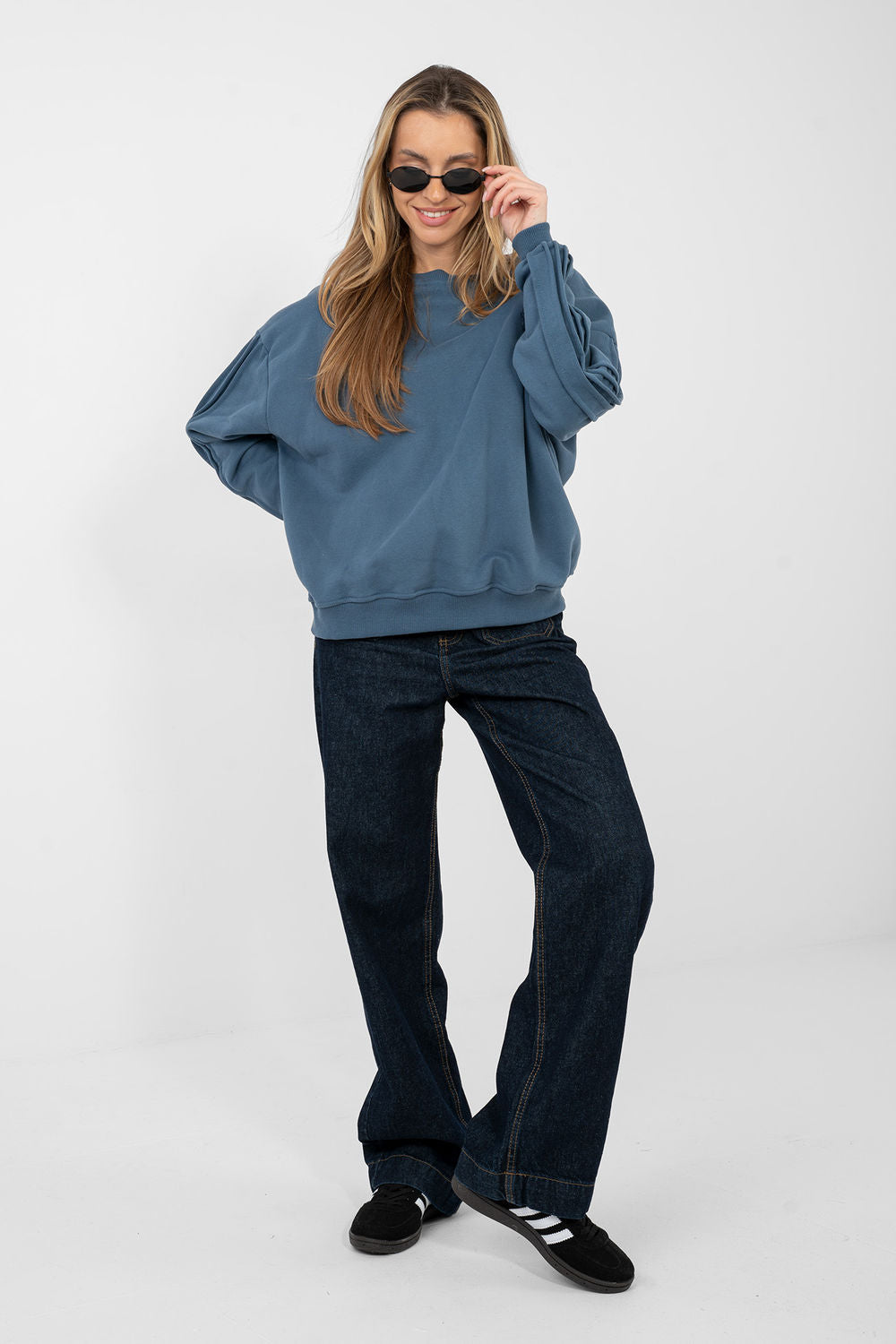 T-shirt femme Factory Price Sweatshirt Sweatshirt — bleu