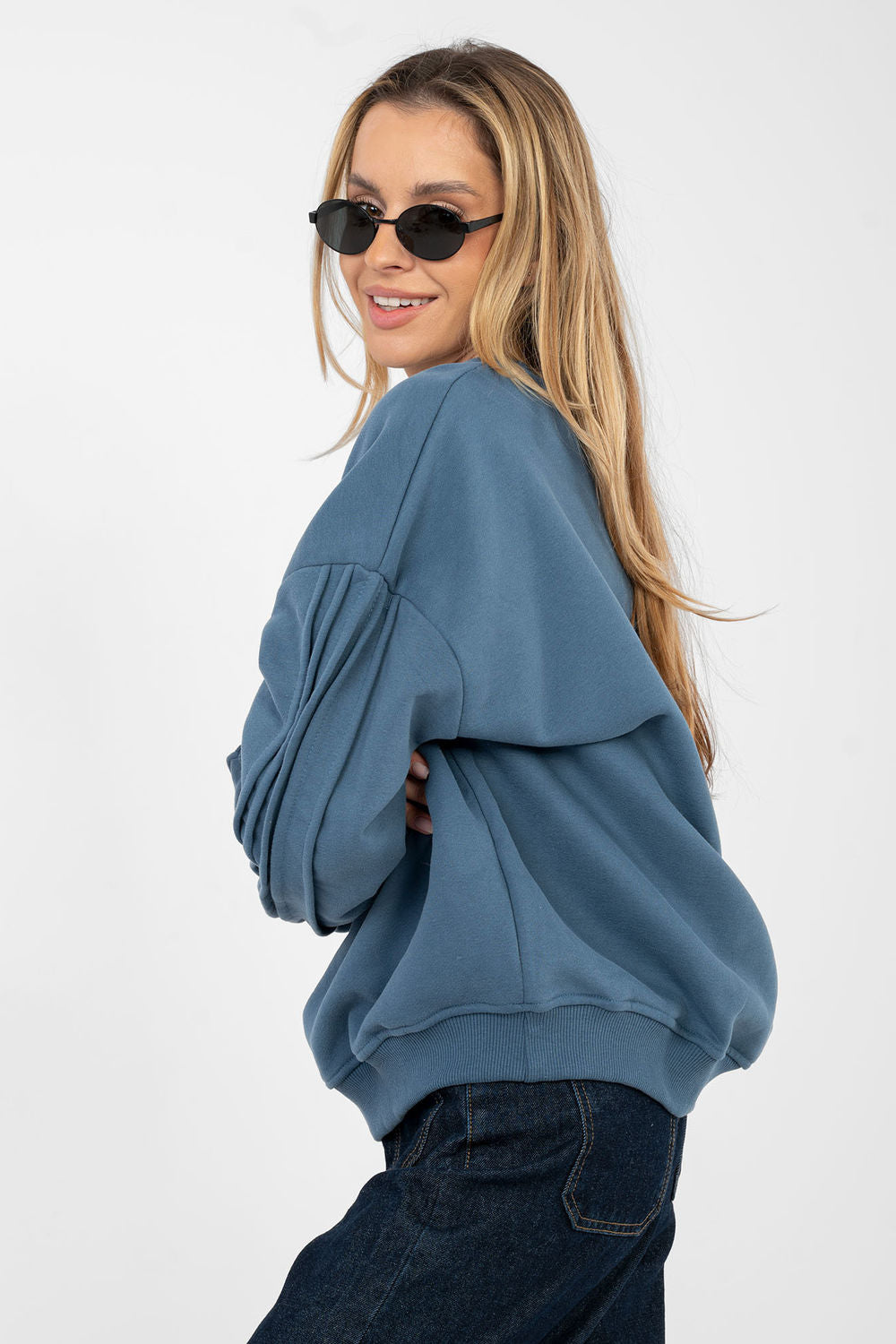 T-shirt femme Factory Price Sweatshirt Sweatshirt — bleu