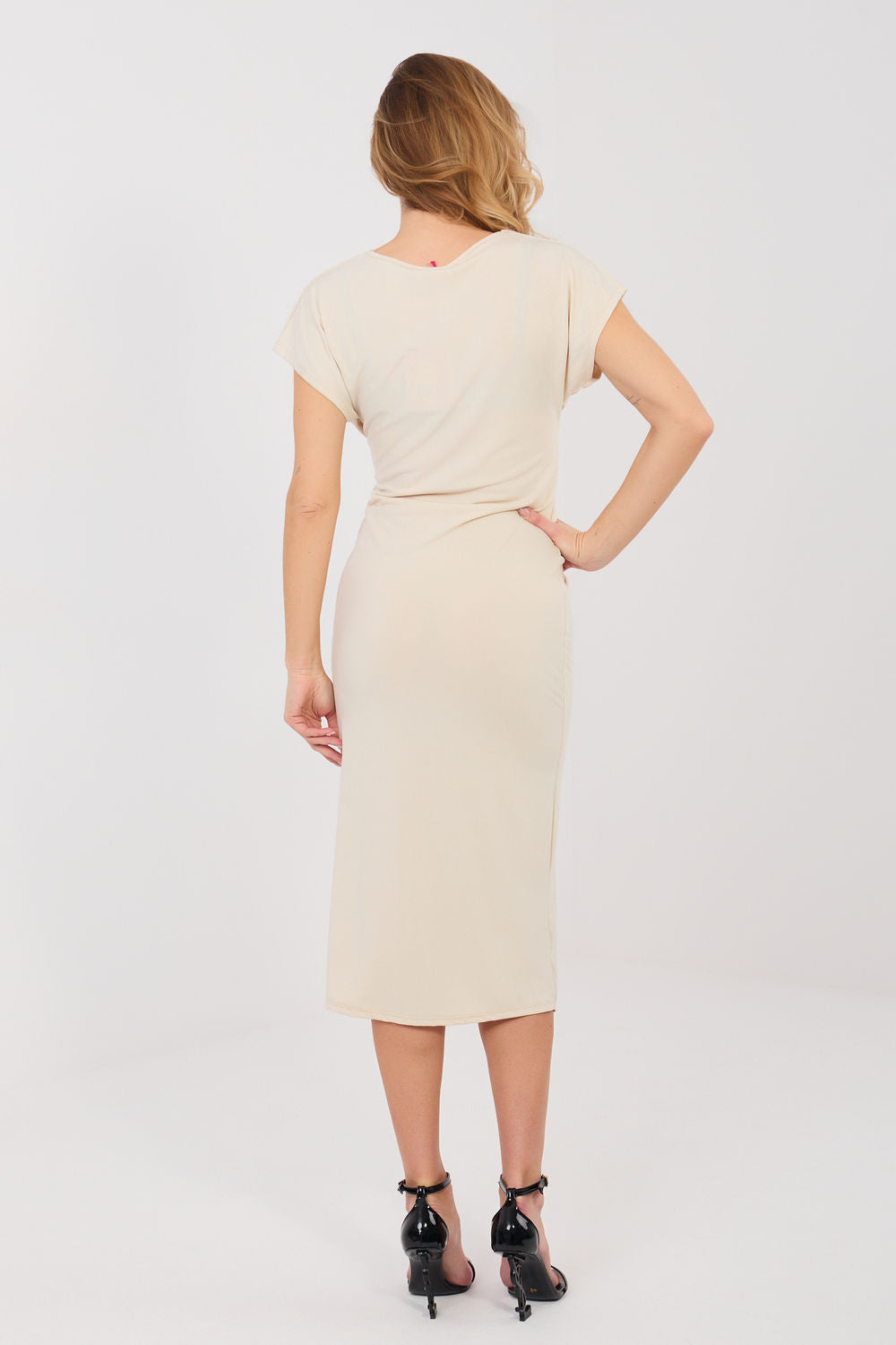 Robe femme Italy Moda De Cocktail De — beige