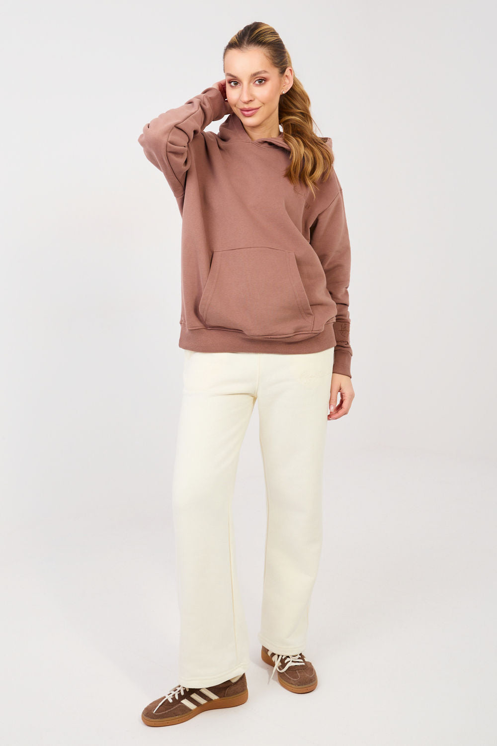 T-shirt femme Factory Price Sweatshirt Sweatshirt — brun