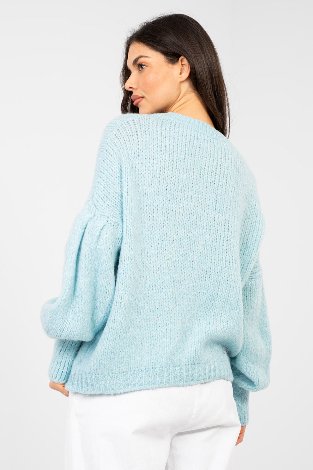 Pull femme Italy Moda Chandail Chandail — bleu