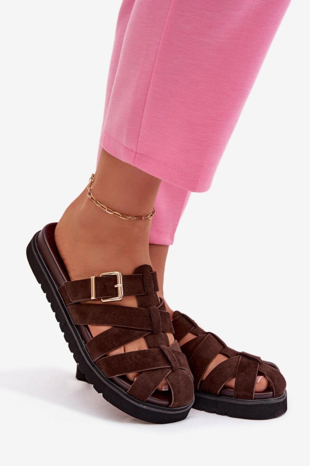 Sandales femme Step in style Clacquettes Clacquettes — brun