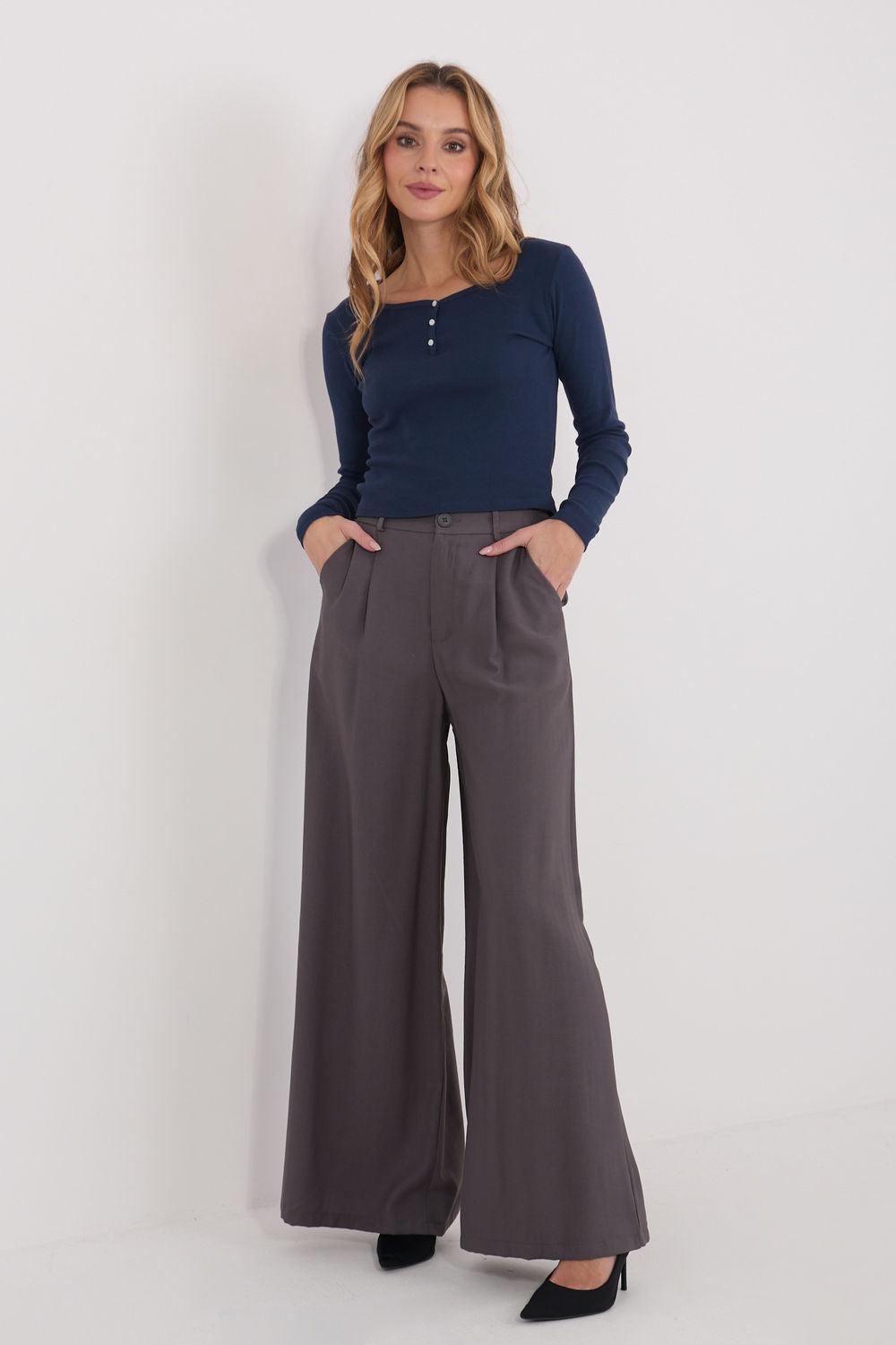 Blouse femme Factory Price Chemisier Chemisier — bleu marine