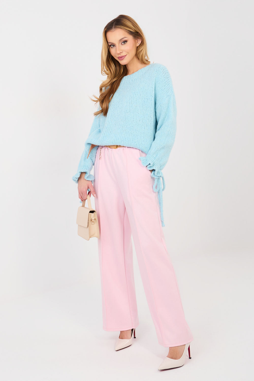 Pull femme Italy Moda Chandail Chandail — bleu
