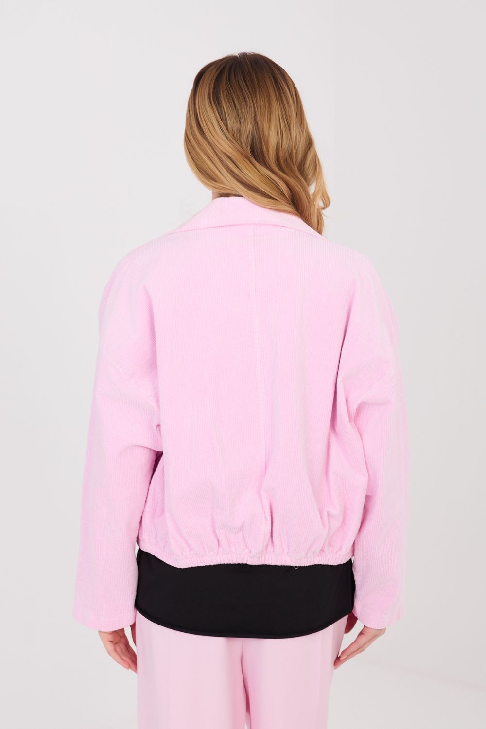 Veste en velours côtelé femme Rue Paris — rosé
