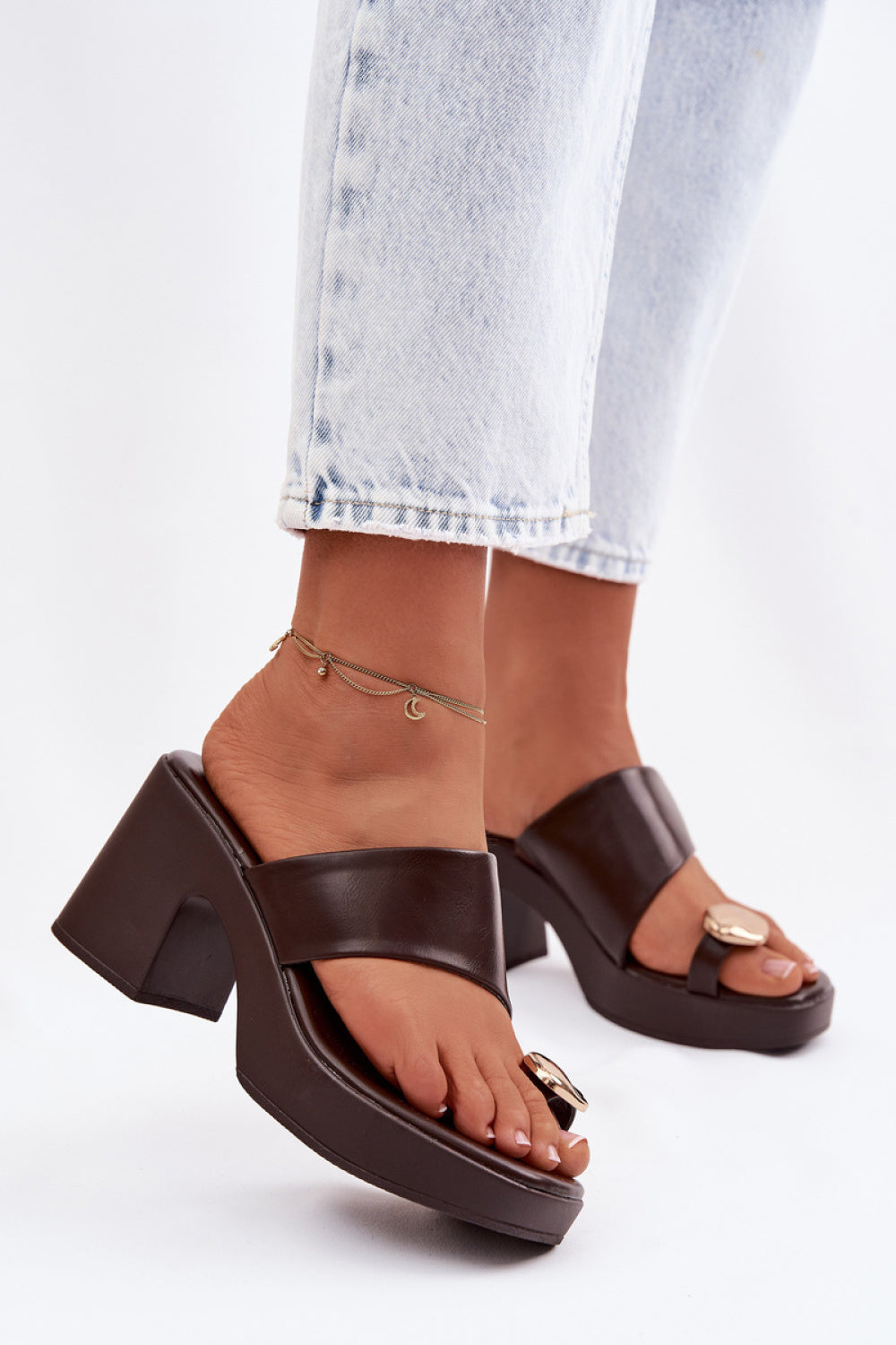 Sandales femme Step in style Des Mules À — brun