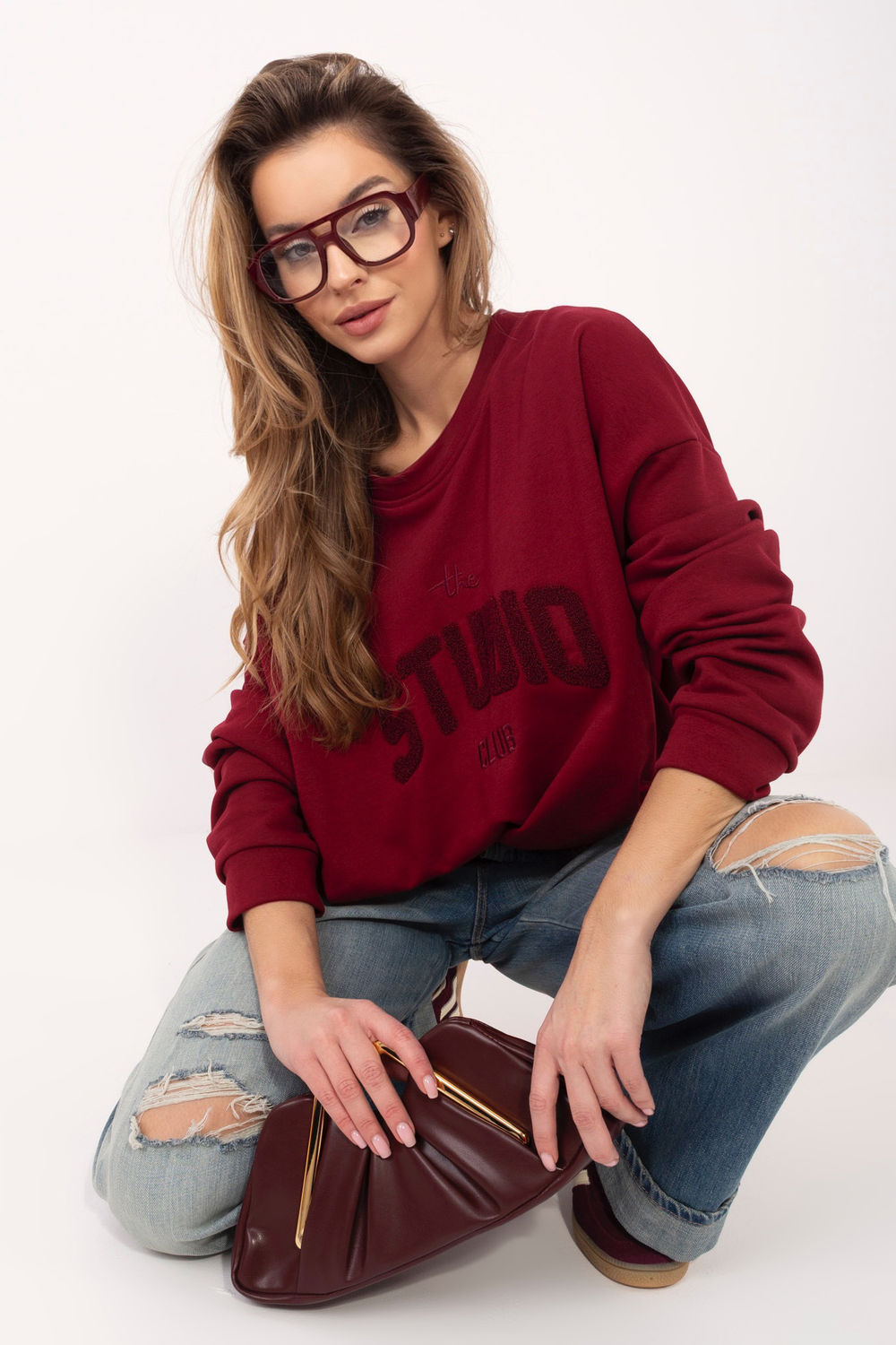 T-shirt femme Relevance Sweatshirt Sweatshirt — rouge