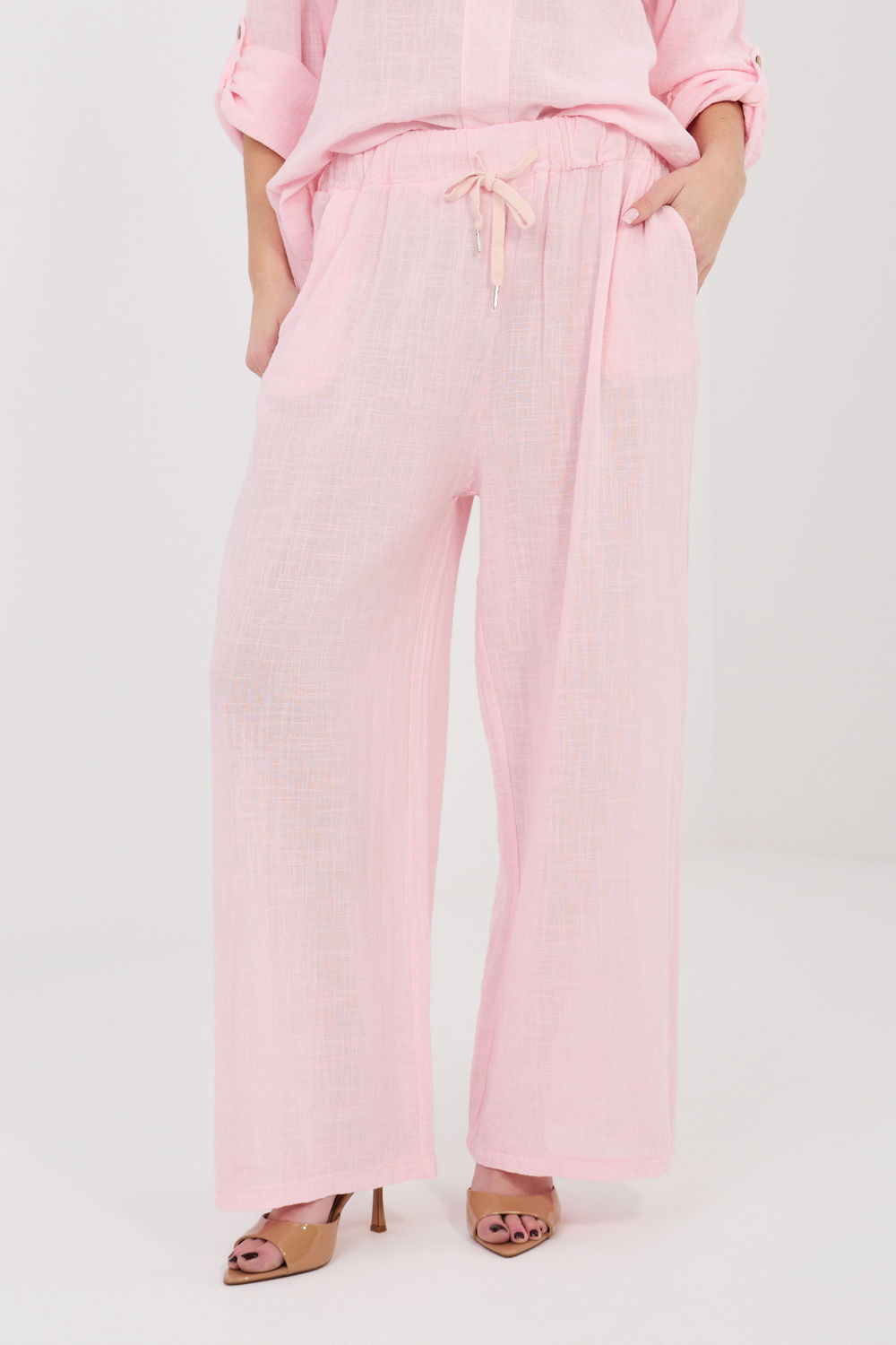 Chaussures à talons femme Italy Moda Pantalon Pantalon — rosé