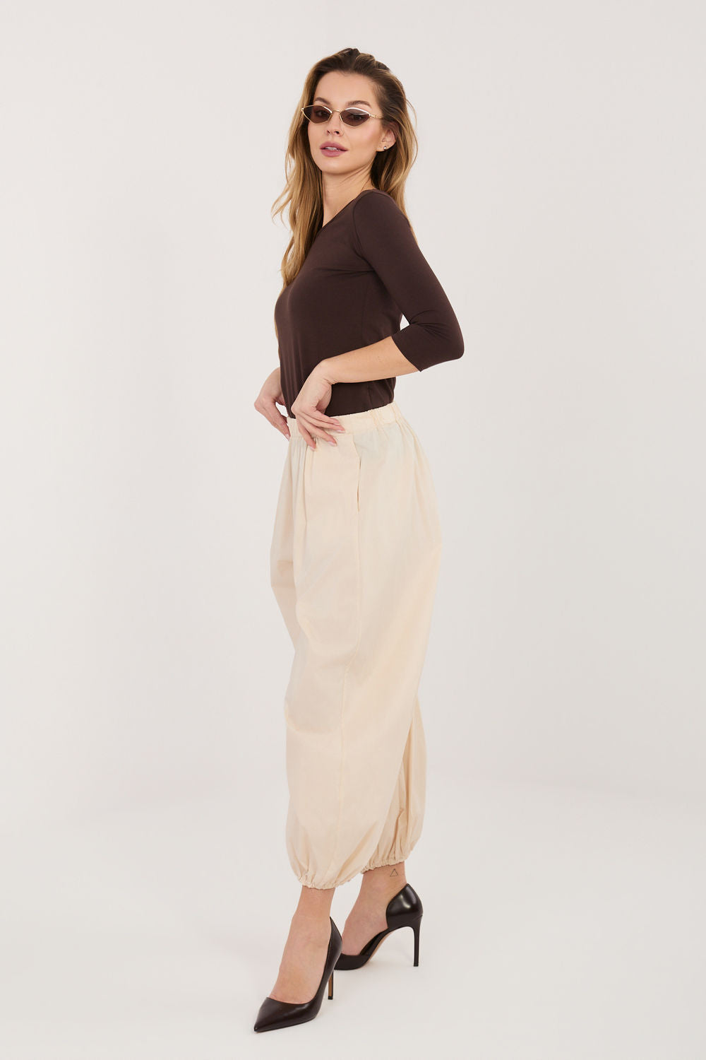 Chaussures à talons femme Rue Paris Pantalon Pantalon — beige