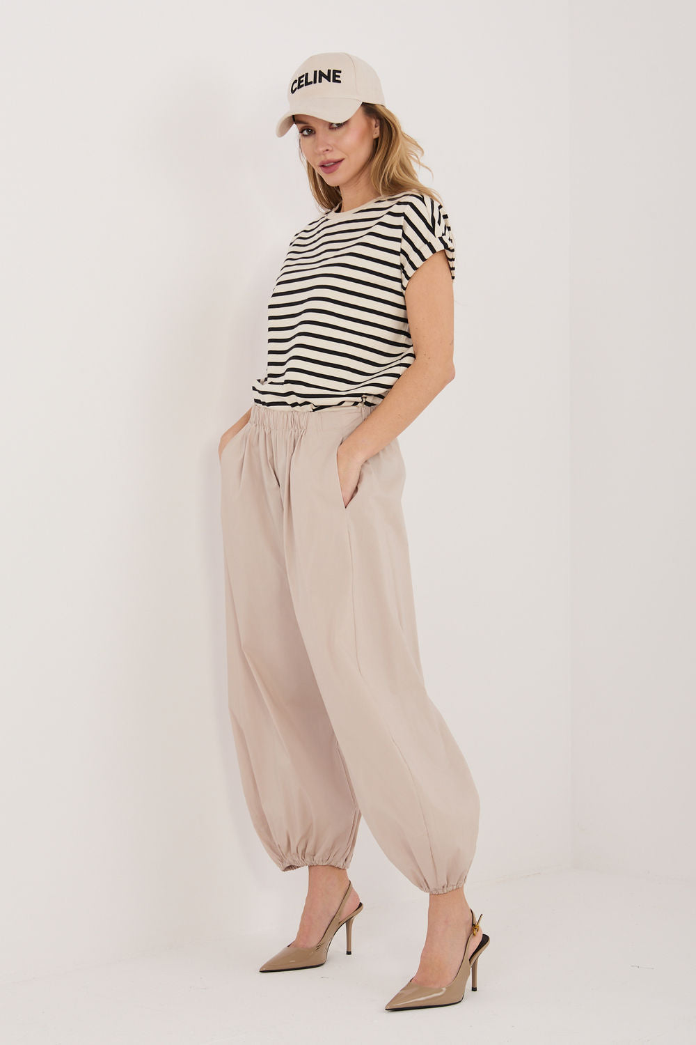 Chaussures à talons femme Rue Paris Pantalon Pantalon — beige