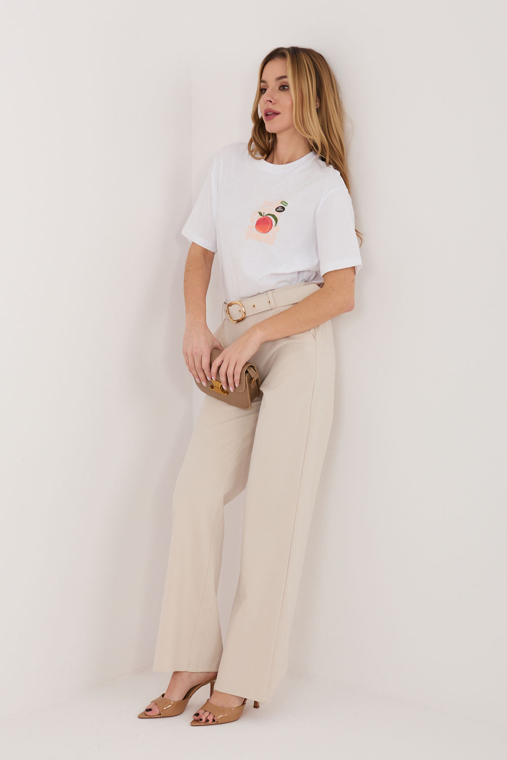 Chaussures à talons femme Rue Paris Pantalon Pantalon — beige