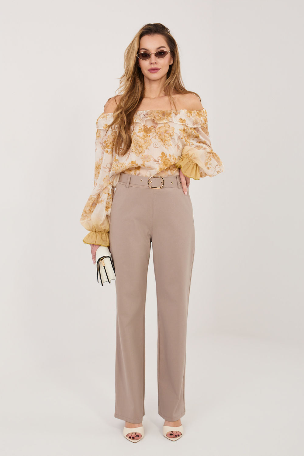 Chaussures à talons femme Rue Paris Pantalon Pantalon — beige