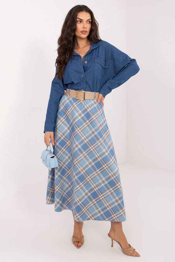 Jupe femme Italy Moda Longue Longue — bleu