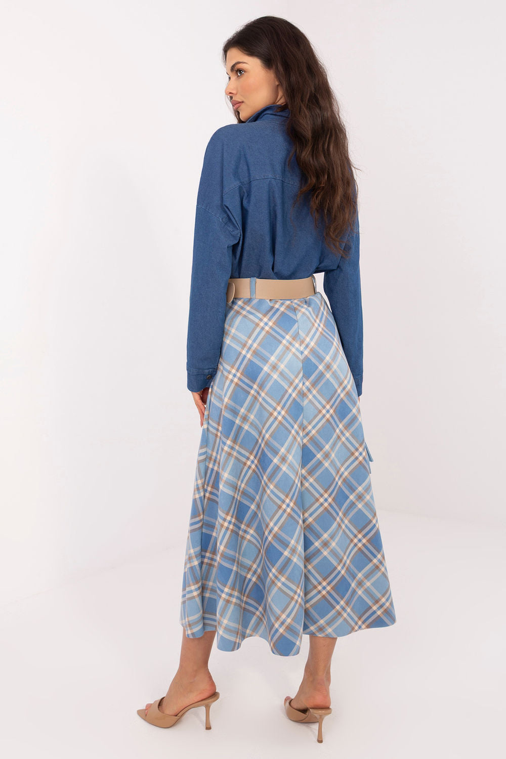 Jupe femme Italy Moda Longue Longue — bleu