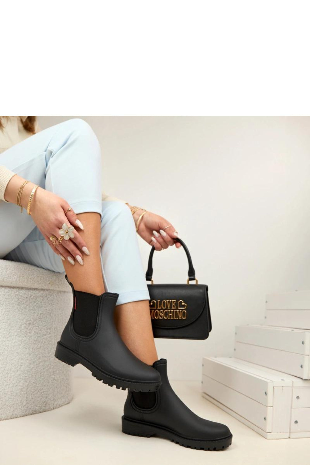 Bottes femme Solea En Caoutchouc En — noir