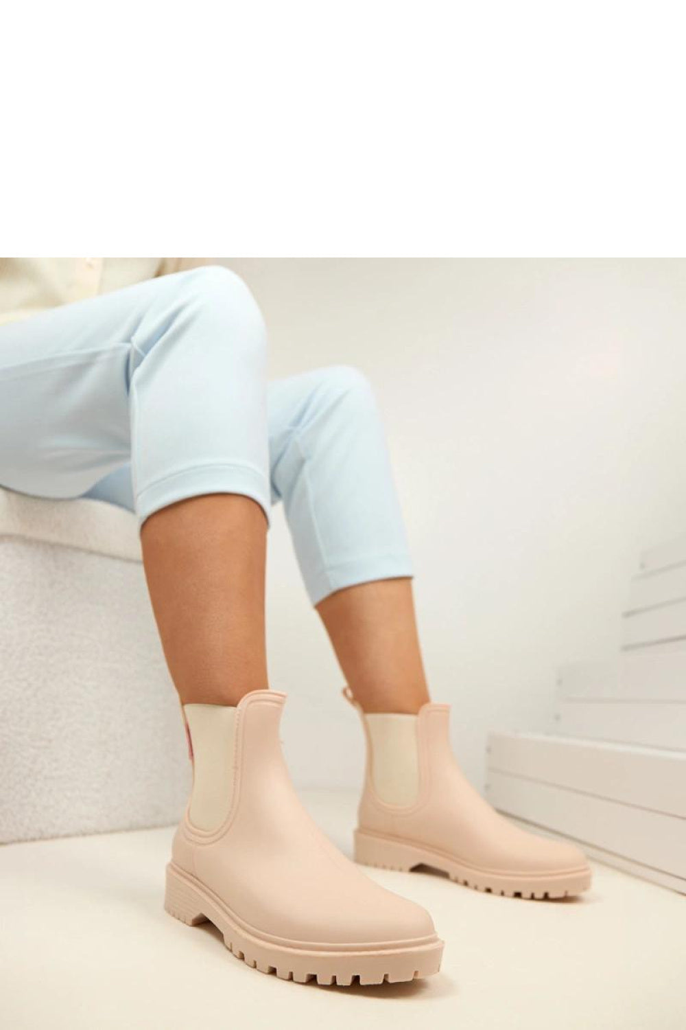 Bottes femme Solea En Caoutchouc En — beige